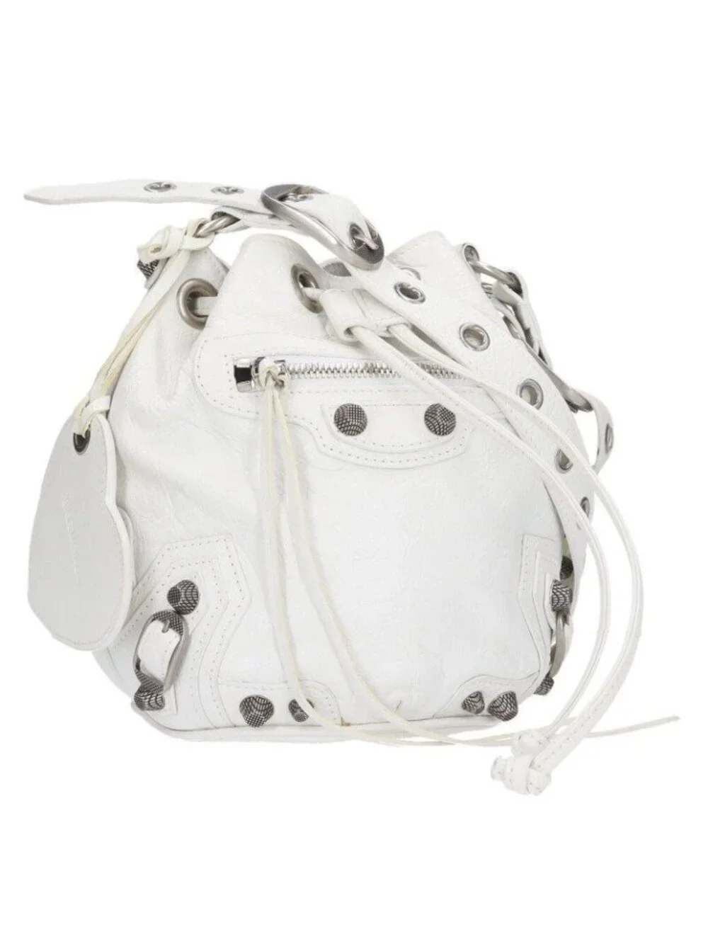 Balenciaga le Cagole XS Bucket Studded Leather Shoulder